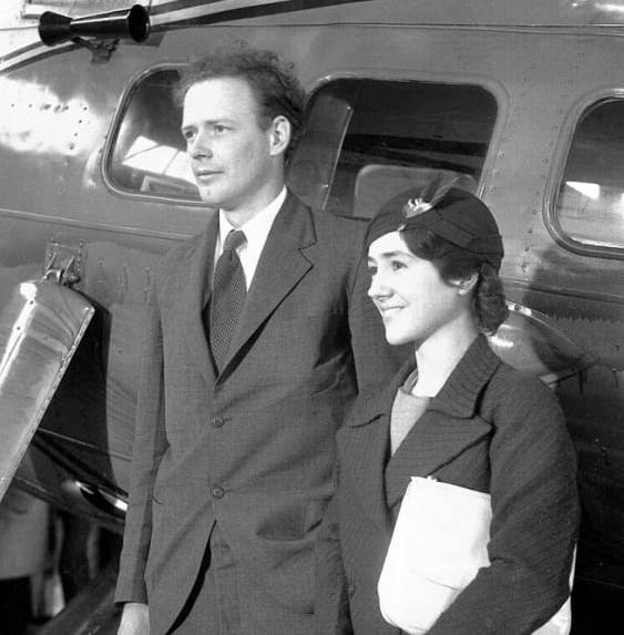 Charles and Anne Morrow Lindbergh early in their marriage